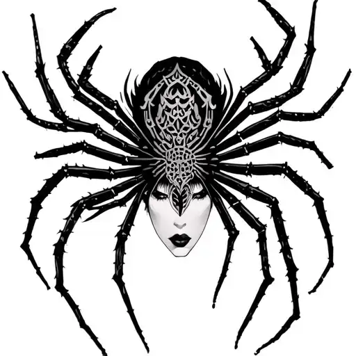 Woman With Spider Ornamental Headdress
