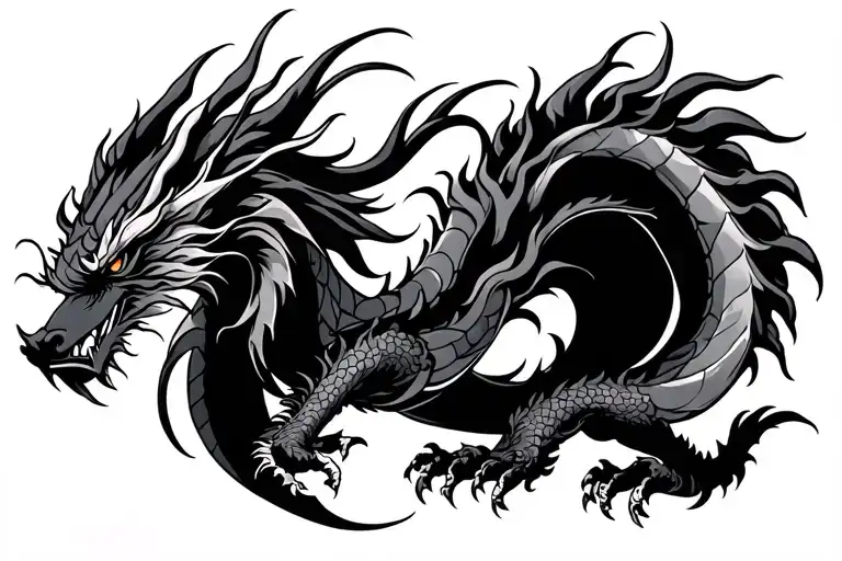 Dark Japanese Dragon