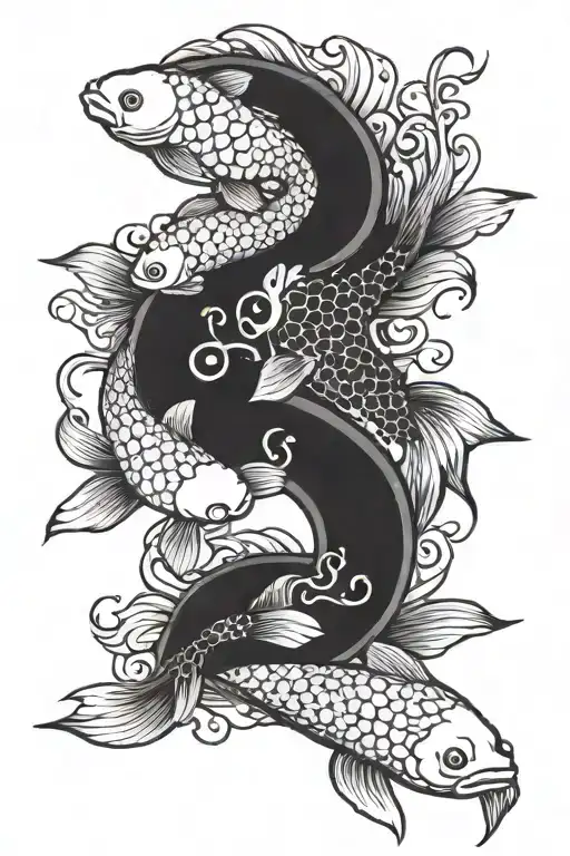 Ying Yang Koi Fish