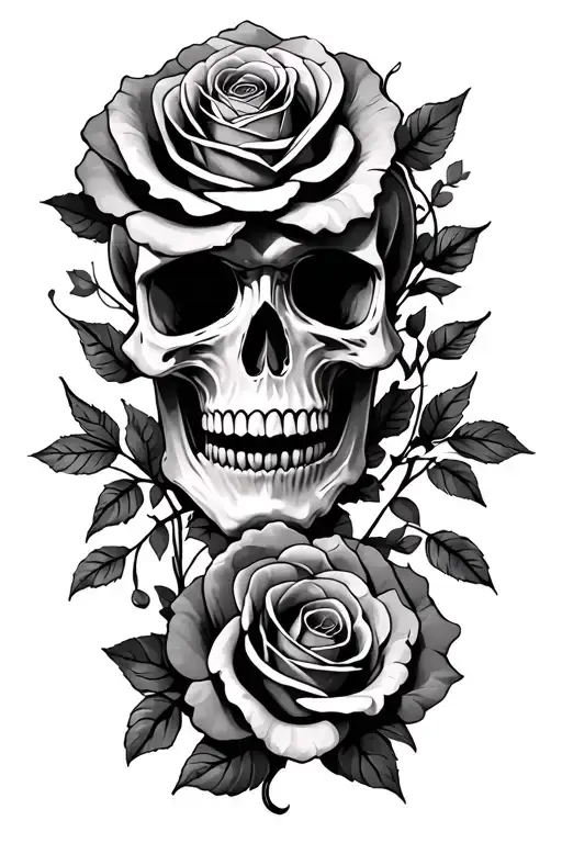 Skull And Roses