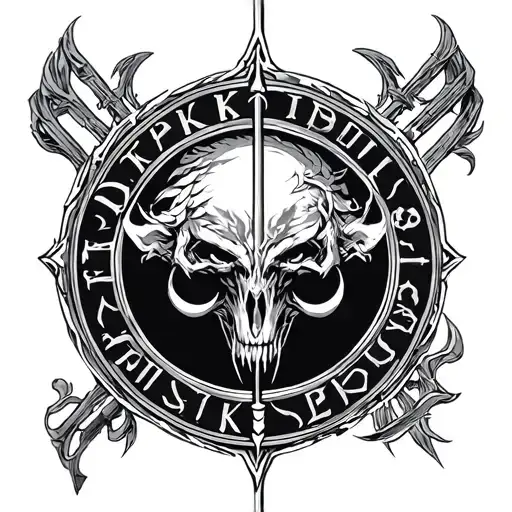 Libra Zodiac Sign And Darksiders Logo Incorporated