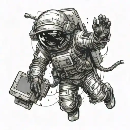 Dead Spaceman Broken Spacesuit