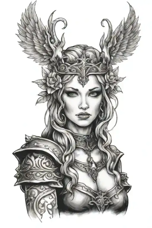 Gothic Freyja Goddess Portrait