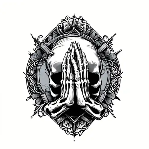 Skeleton Praying Hands