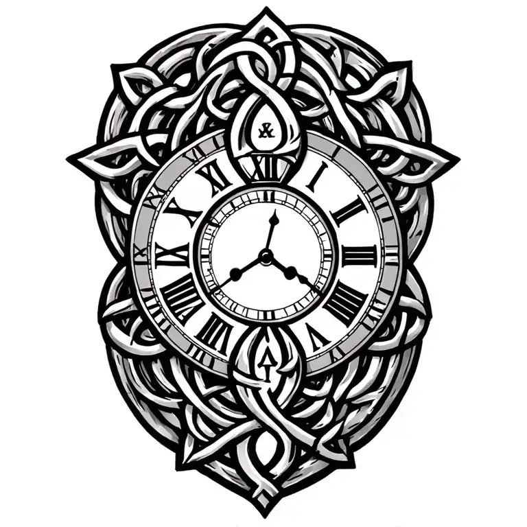 Celtic Trinity Clock Face