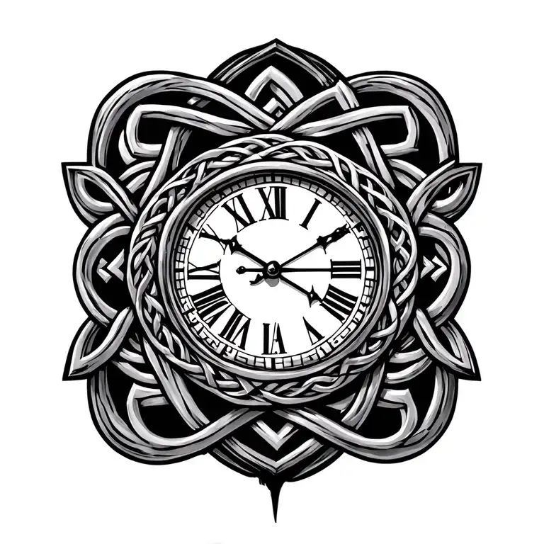 Celtic Knot Clock Face