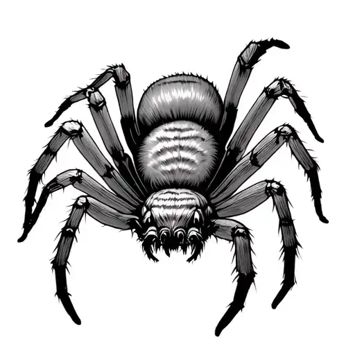 Spider Crawling On Stomach