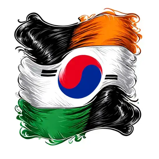 Korean Irish Flag Intertwined