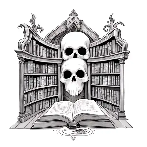 Creepy Haunted Library