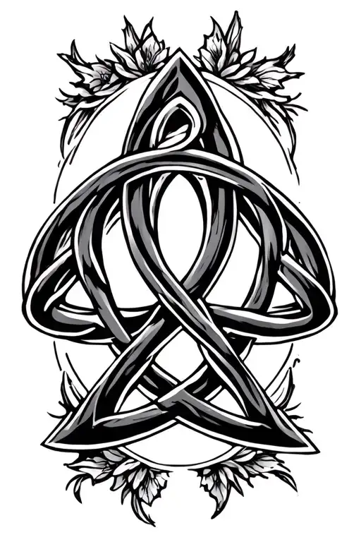 Triquetra And Witch Knot Intertwined