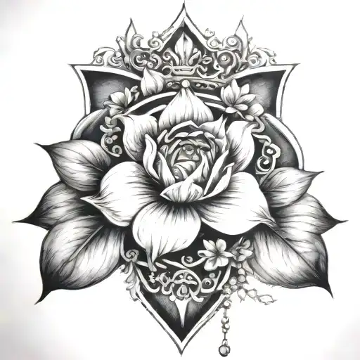 Hellebore Diamonds And A Crown Surrounded