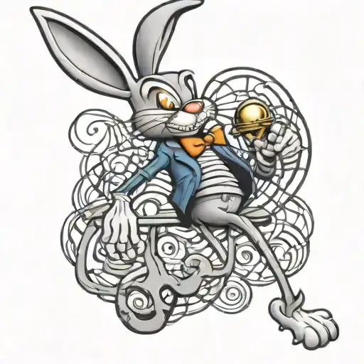 Bugs Bunny As A Skeleton