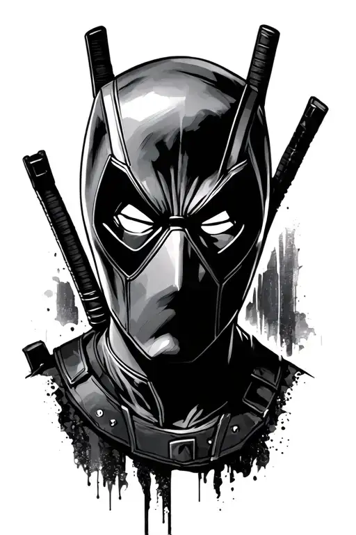 Deadpool Black White