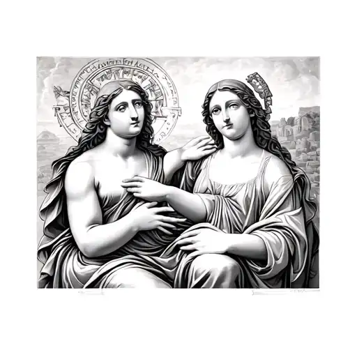 Cestine Chapel Female God And Eve Touches