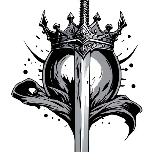 Sword Going Through A Crown