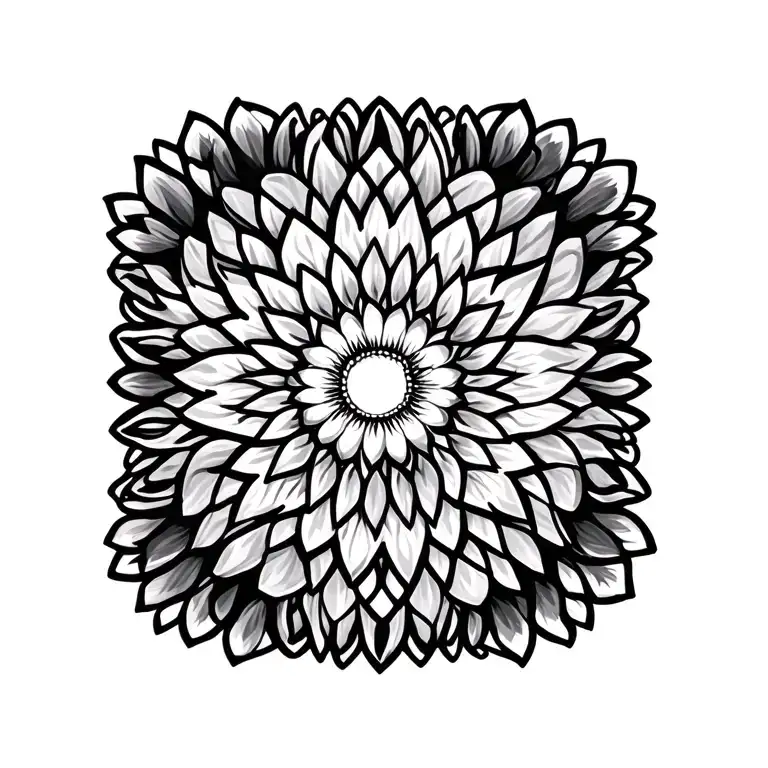 Fine Line Mandala Design Inspired