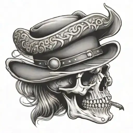 Skull In Cowboy Hat