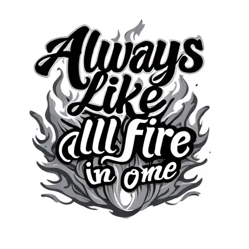 The Words Always Like All Fire In One Line