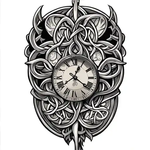 Celtic Trinity Knot Clock Face