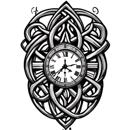 Celtic Trinity Knot Clock Face