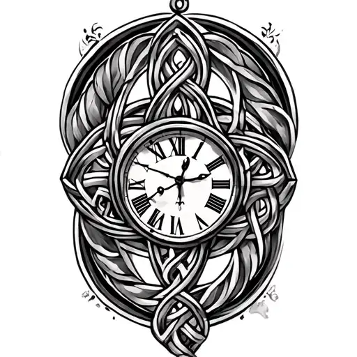 Celtic Trinity Knot Clock Face