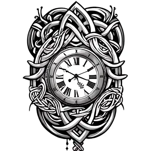 Celtic Trinity Knot Clock Face