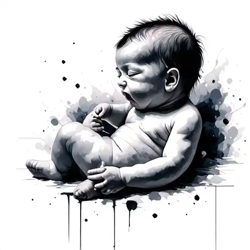 Domestic Violence Baby Abstract Representation