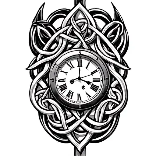 Celtic Trinity Knot Clock Face