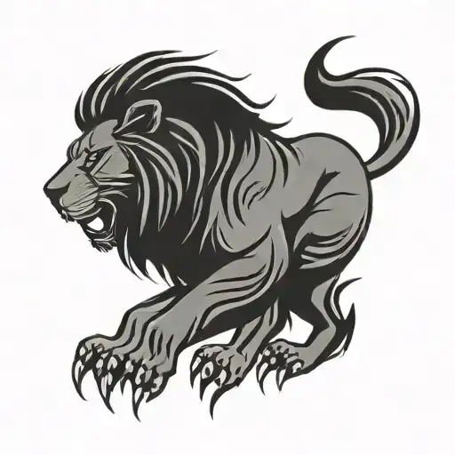 Tribal Lion Roaring