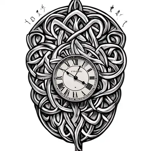 Celtic Trinity Knot Clock Face