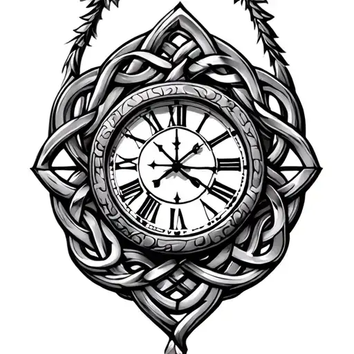 Celtic Trinity Knot Clock Face