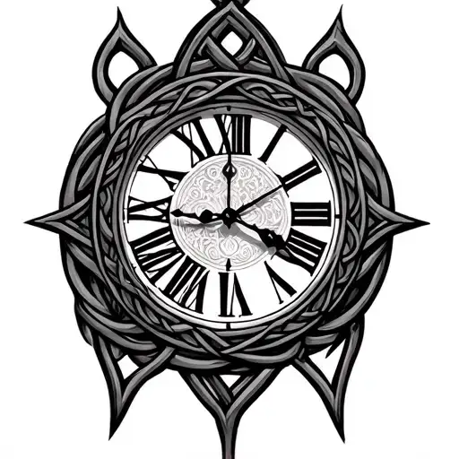 Celtic Trinity Knot Clock Face