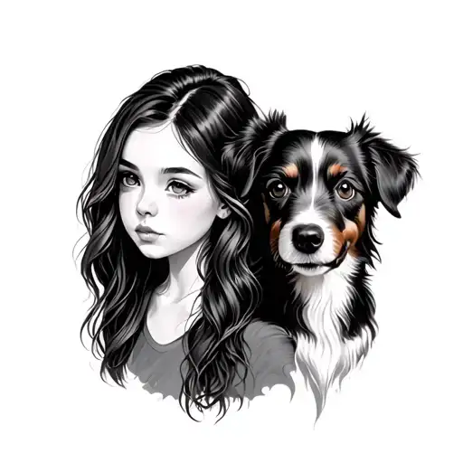 Girl And Dog
