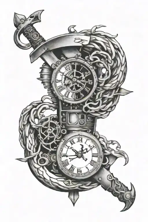 Kill Clock With Knife Intertwined