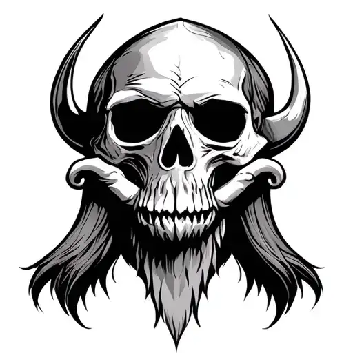 Viking Hear No Evil Skull