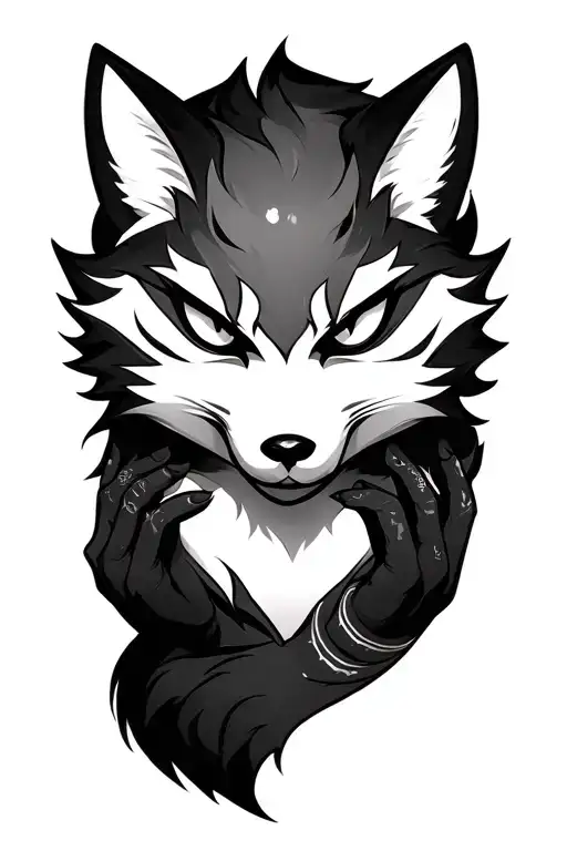 Kitsune Mask Holding