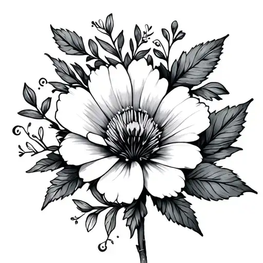 Birth Flowers May Feb June Aug Sept Small Tatto Design