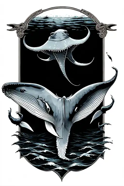 Stingray And Whale Tail Forming