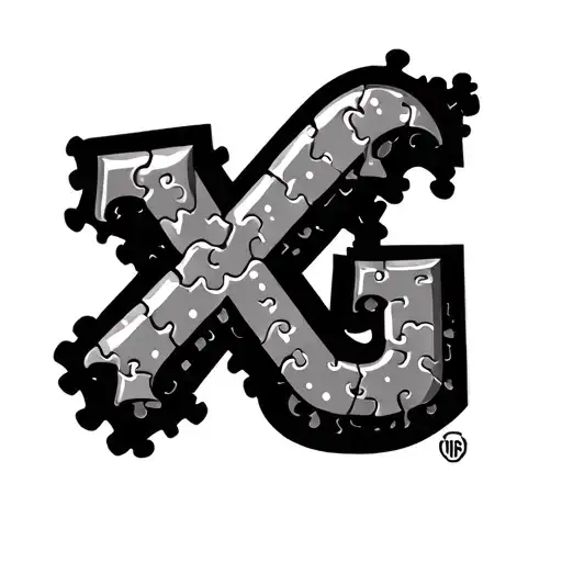 New York Giants Logo Made Of Puzzle Pieces