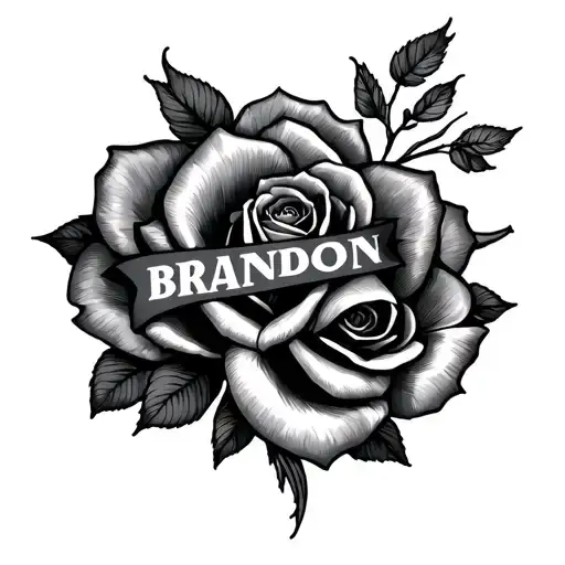 Create A Tattoo For The Whole Forearm With The Name Of My Son Brandon And My Girlfriend's Name Anast