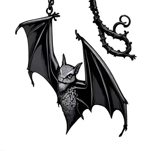 Lace Bat Hanging Upside