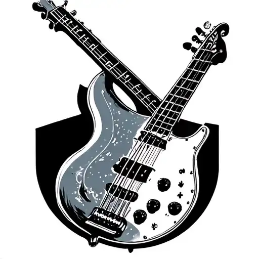 Moon And Cliff Burtons Bass Guitar