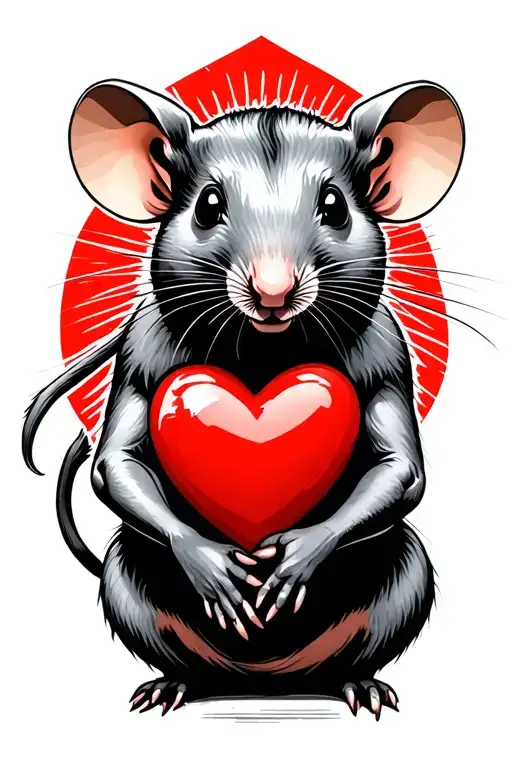 Rat Holding Hart Hard Rock Style
