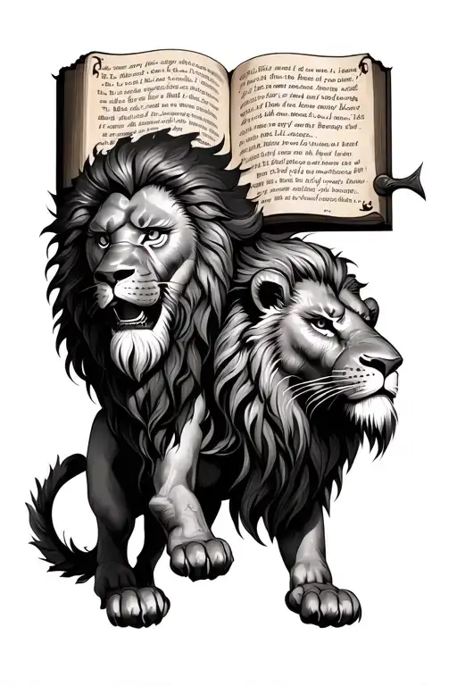 Viking And Lion With Bible Verse