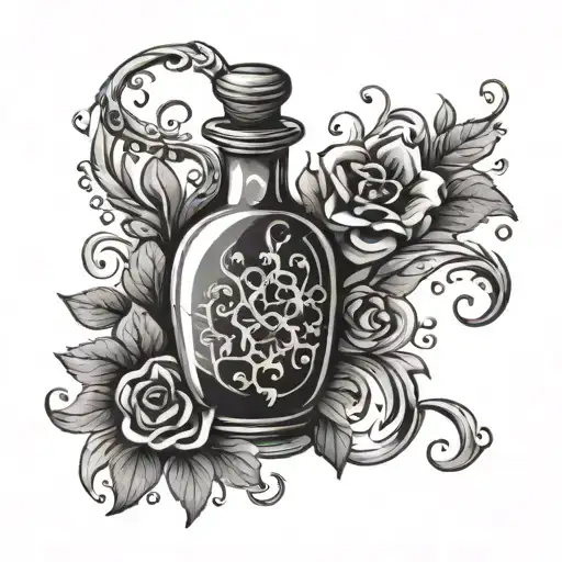 Pretty Decorated Potion Bottle
