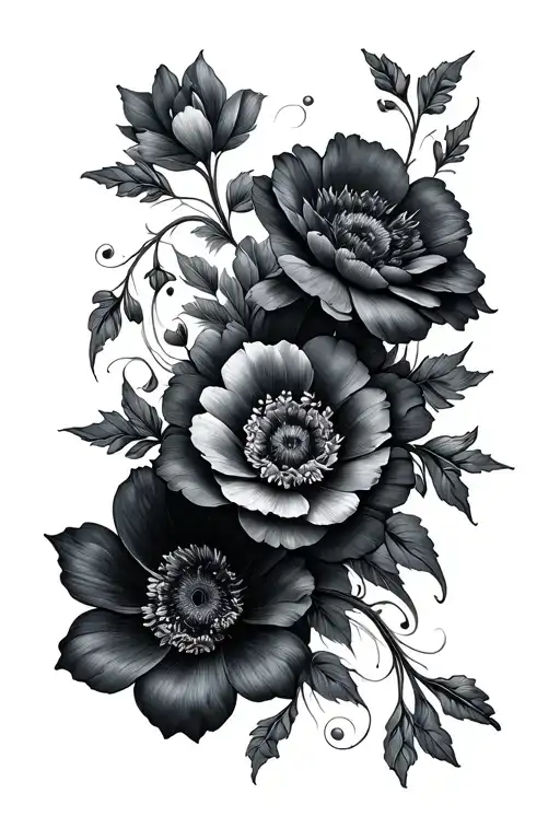 Adraginouse Dark Flowers Spiral