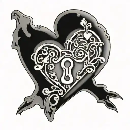 Black Heart Shaped Lock