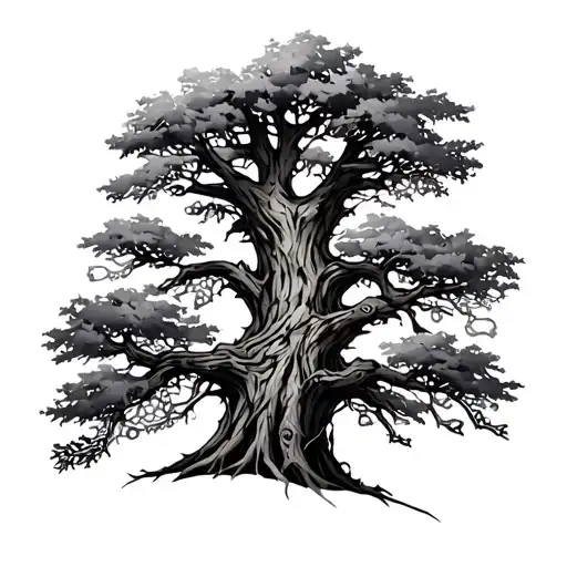 Tree Made Up Of Chainsaws