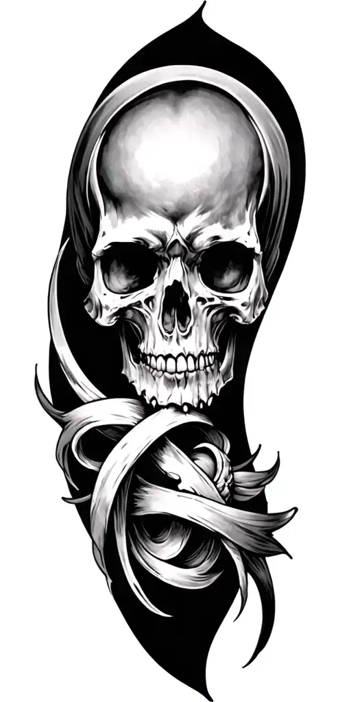 Black And White 7 Deadly Sins Tattoo For Arm Sleeve