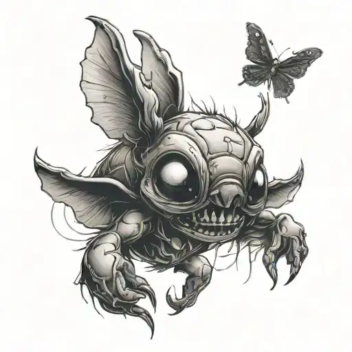 Creepy Tattoo On Stitch